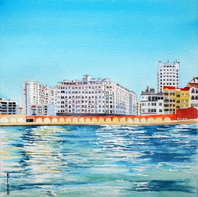 N°291-3 Le front de mer des Catalans (20X20) 2025