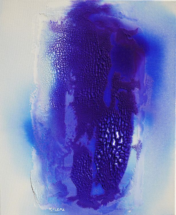 01. Indigo Acrylique sur toile et techniques mixtes
